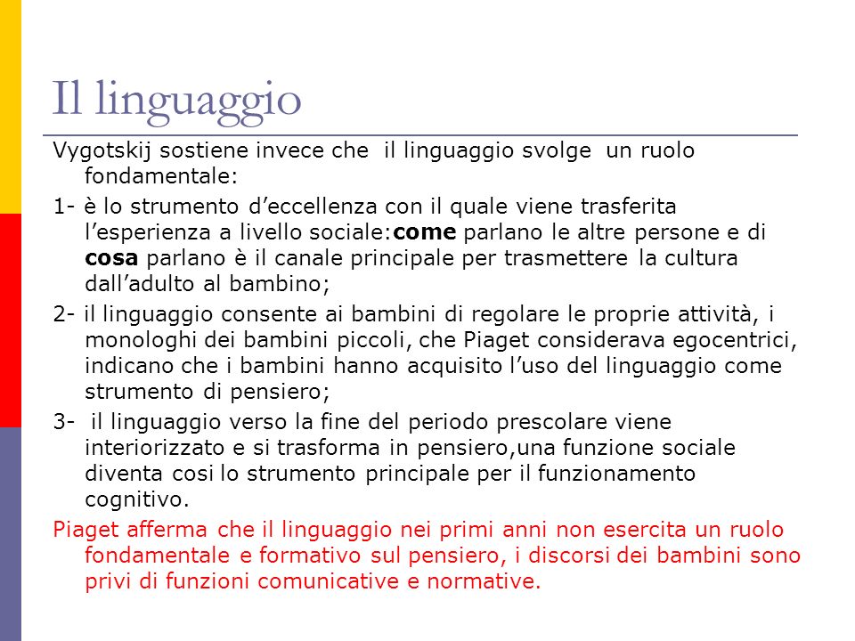 La teoria dello sviluppo sociocognitivo di Vygotskij ppt scaricare